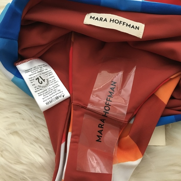 MARA HOFFMAN Multicolor Plaid Bikini Top Bottom - Picture 7 of 7